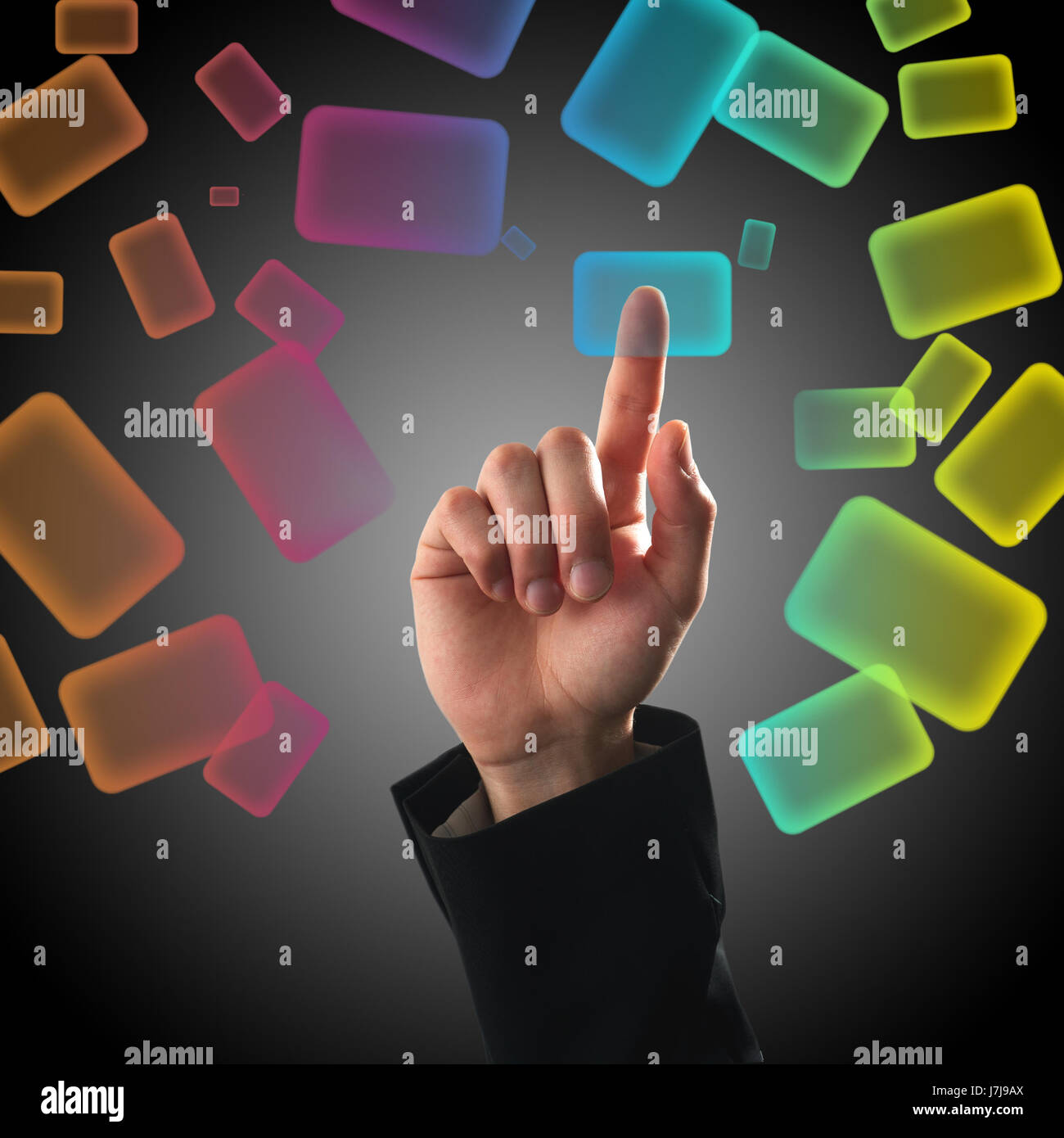 finger connection connectivity interface annexation screen button