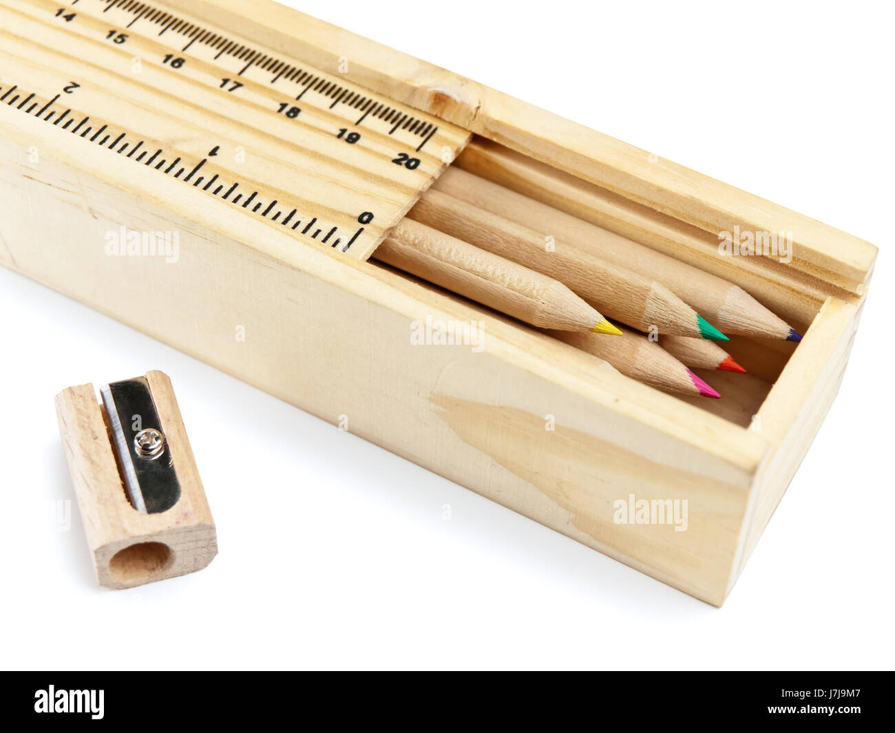 Container For Ruler tool object objects education wood ruler pencils stationery container ...