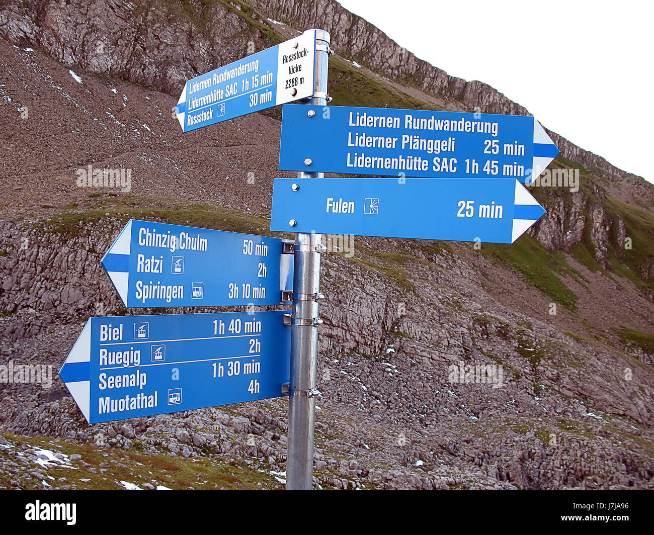 sign signal blue distance switzerland data informations substratums ...