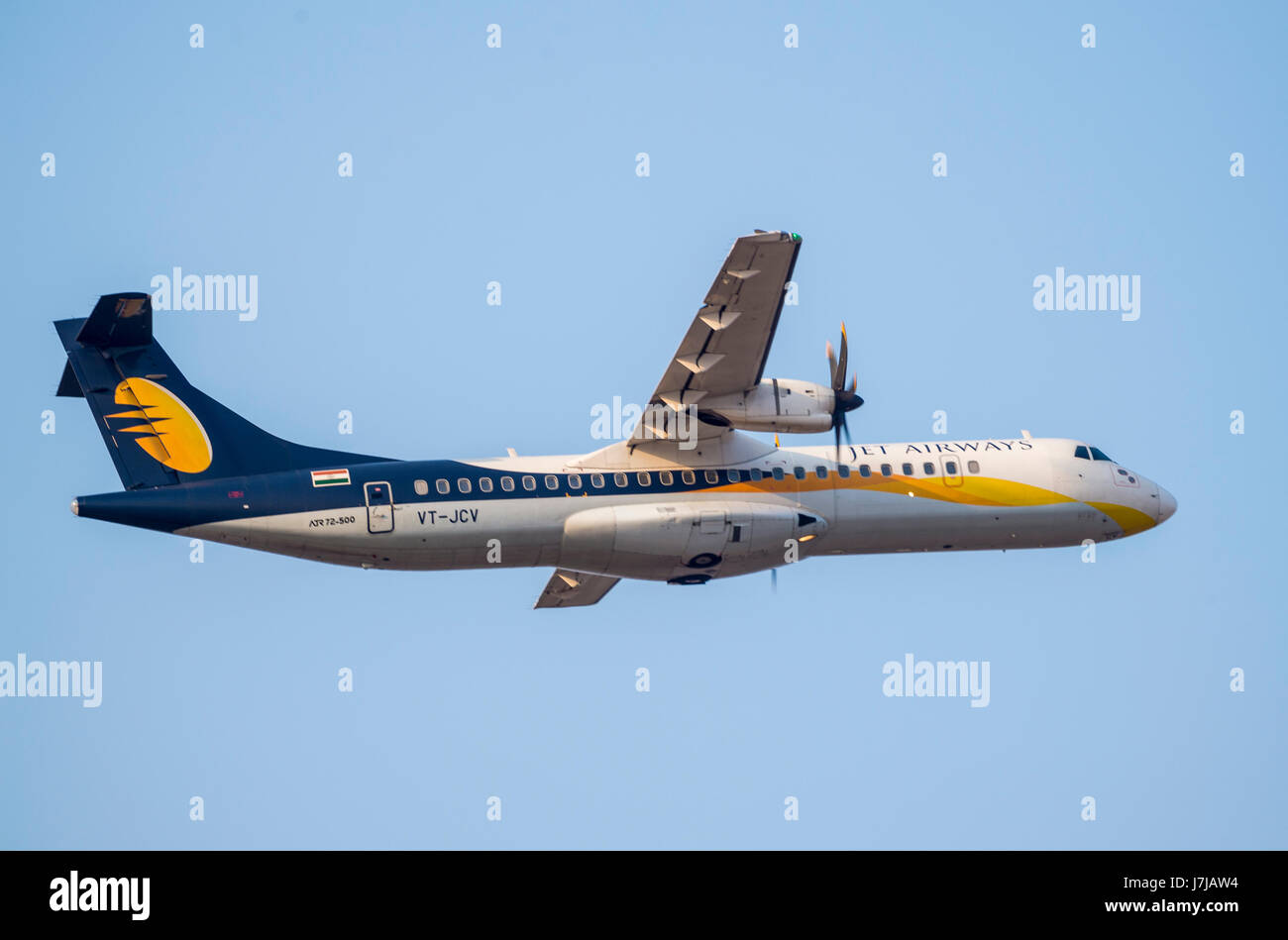 Jet Airways ATR - low cost Indian carrier Stock Photo