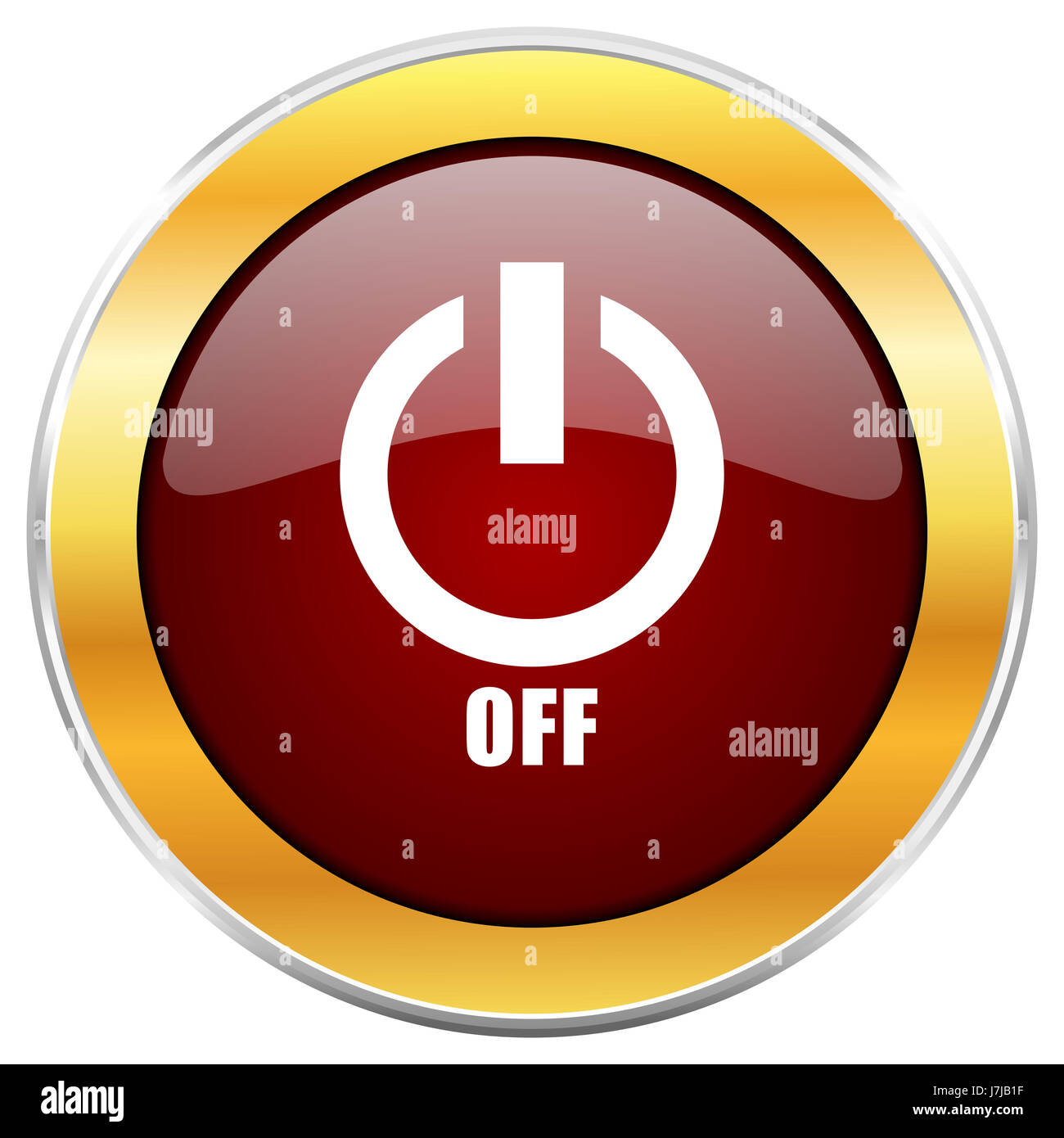 power-off-red-web-icon-with-golden-border-isolated-on-white-background