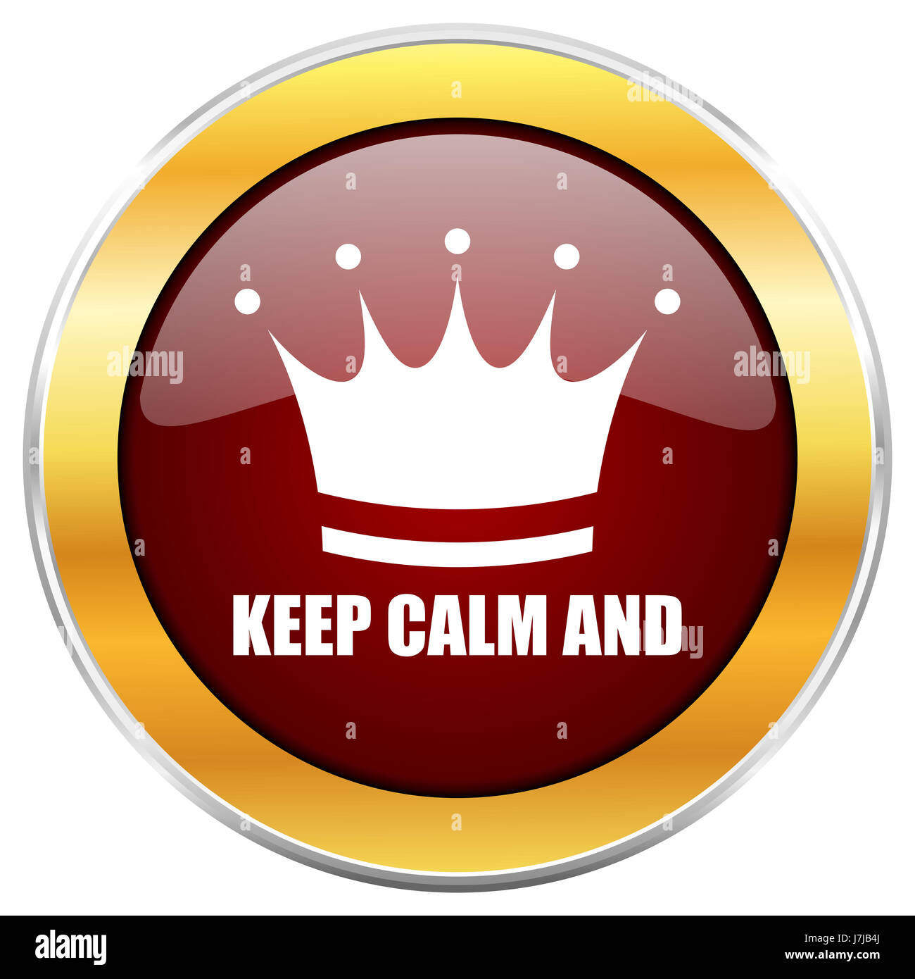 Keep Calm Crown Symbol White