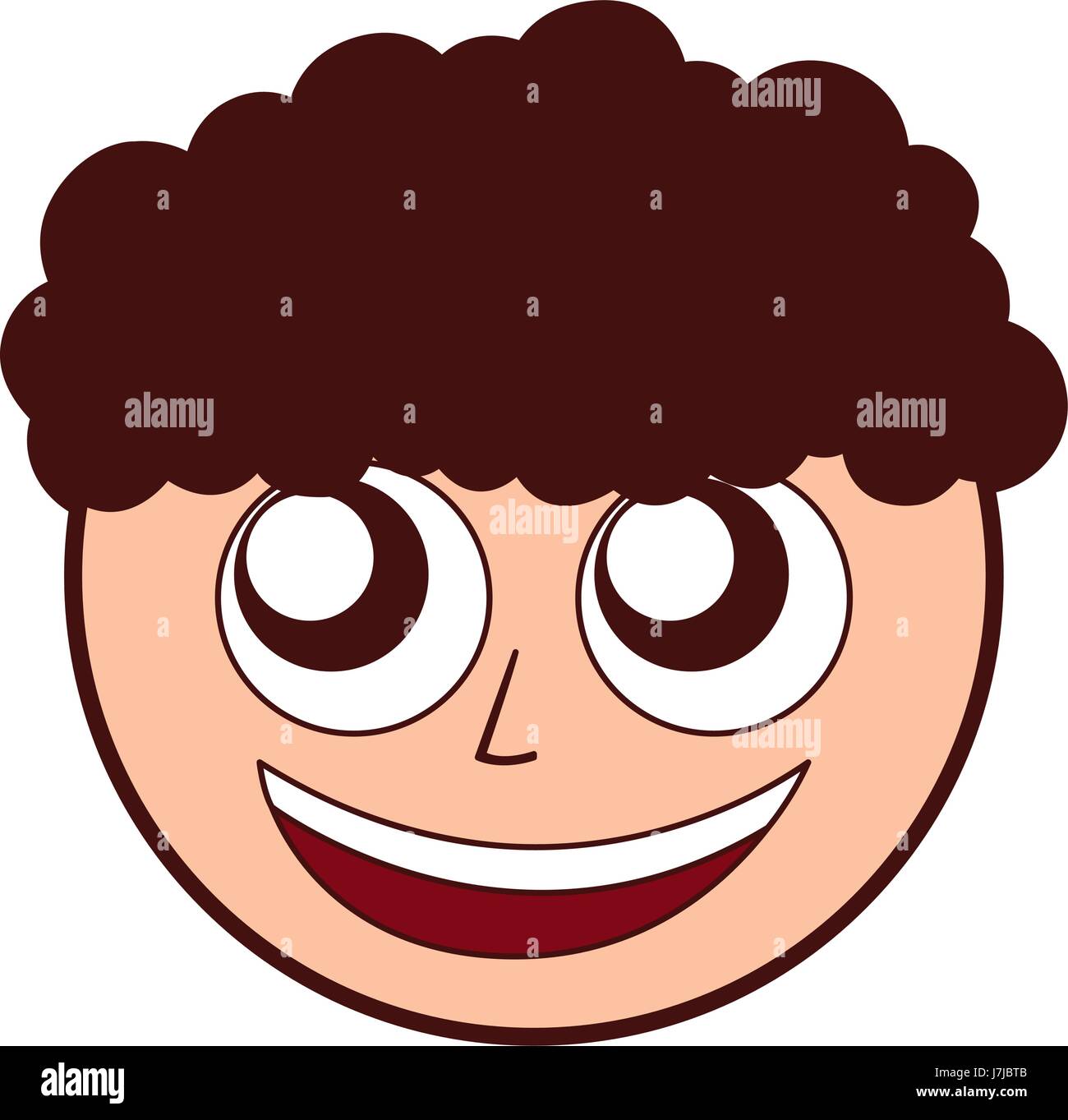 Curly haired boy character Stock Vector Image & Art - Alamy