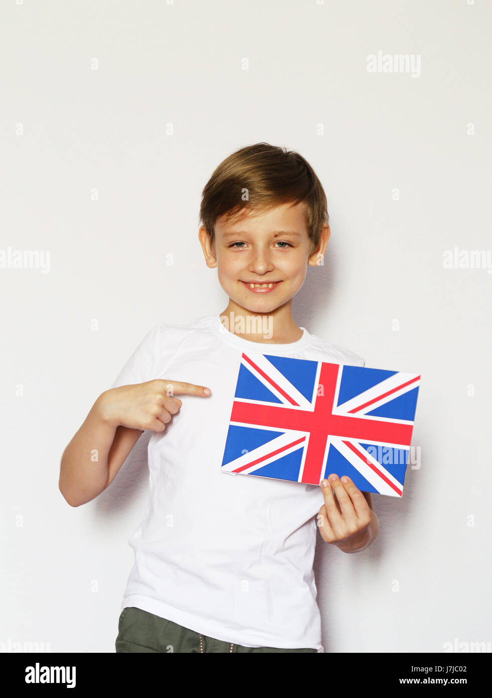 Kid holding flag uk hires stock photography and images Alamy