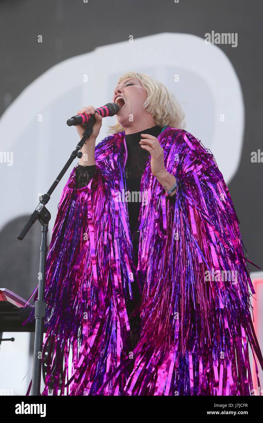 Grouplove seen performing at Coachella weekend 2 Day 3  Featuring: Hannah Hooper Where: Indio, California, United States When: 24 Apr 2017 Credit: WENN.com Stock Photo