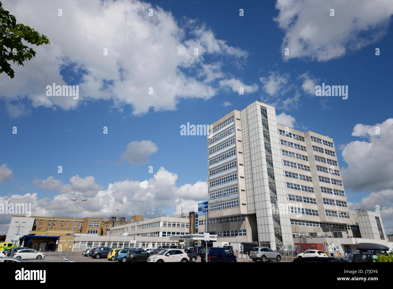 Southend Hospital, Southend on Sea, Essex, with car park Stock Photo ...