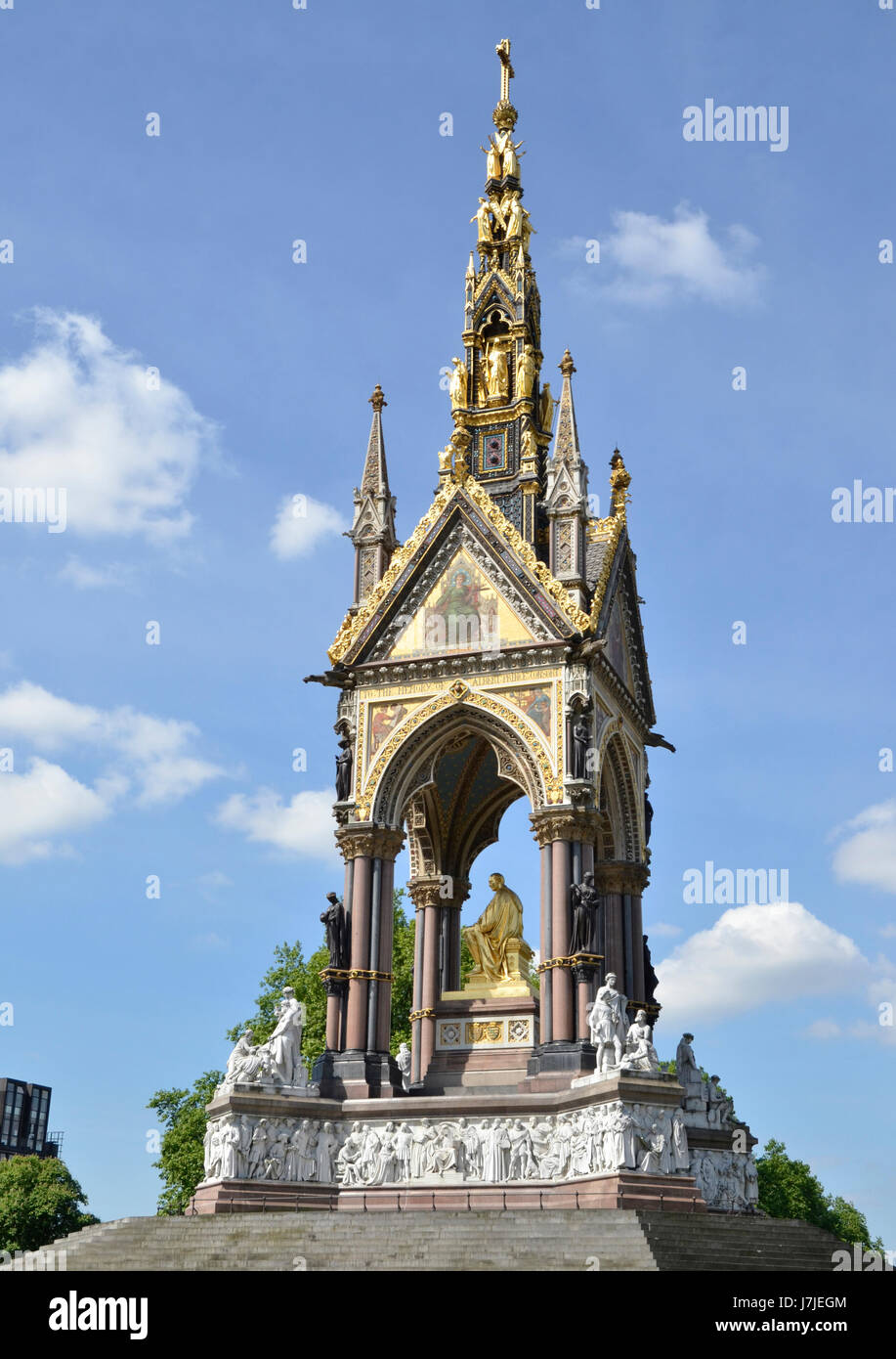 The Albert Memorial in Kensington Gardens, London Stock Photo