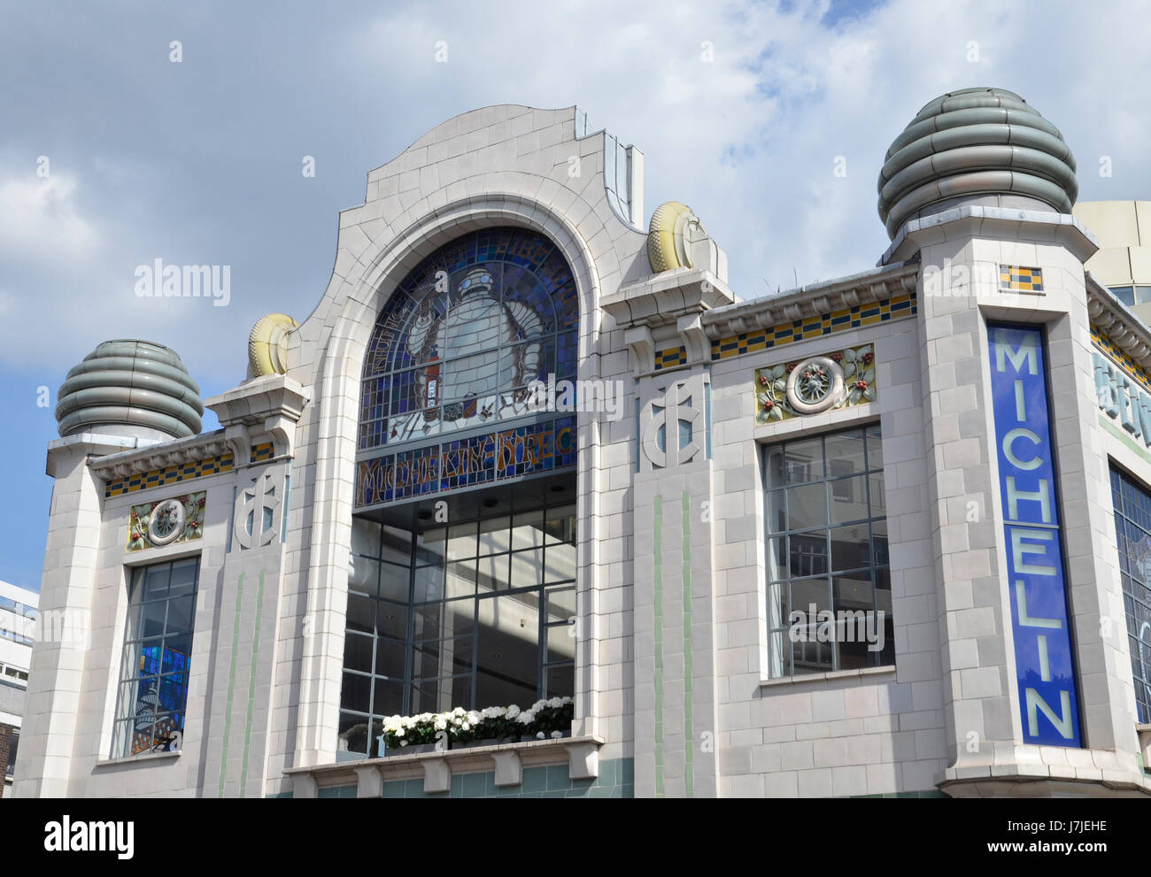 The Art Deco Bibendum Restaurant in Fulham Road, Kensington, London. The building is Michelin House, former hq of the tyre company in the UK Stock Photo