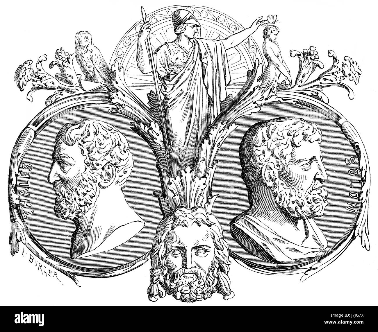 Solon and Thales of Miletus, part of the Seven Sages of Ancient Greece Stock Photo