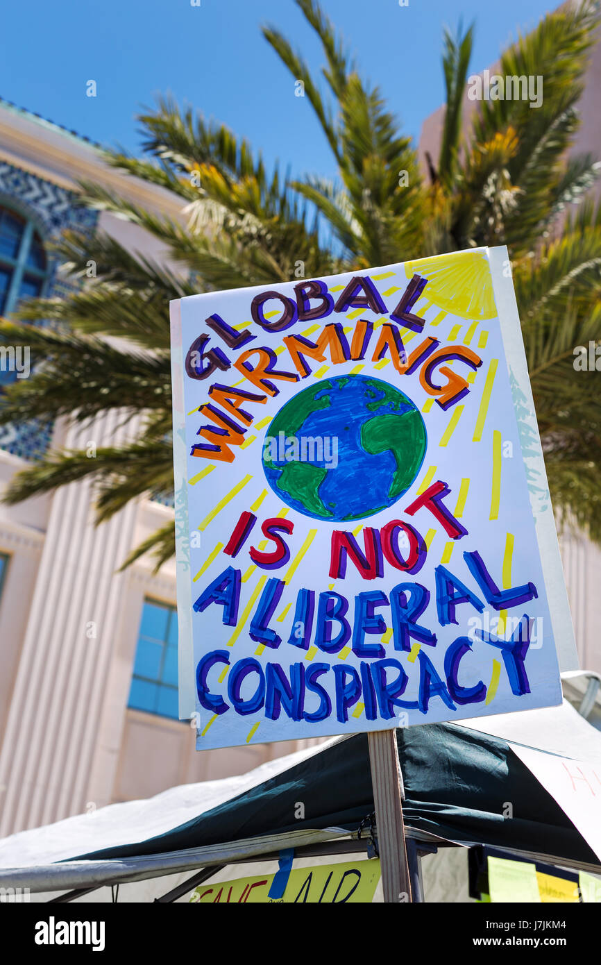 Global warming protest sign Stock Photo
