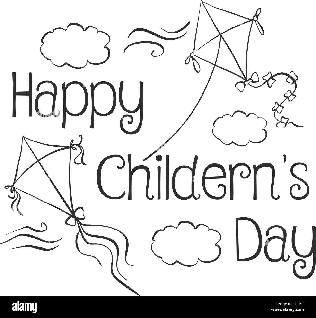 Happy Childrens Day Doodle Holiday Illustration To The International Childrens  Day Children Art Style Drawing With Colored Pencils Sketch Stock  Illustration - Download Image Now - iStock
