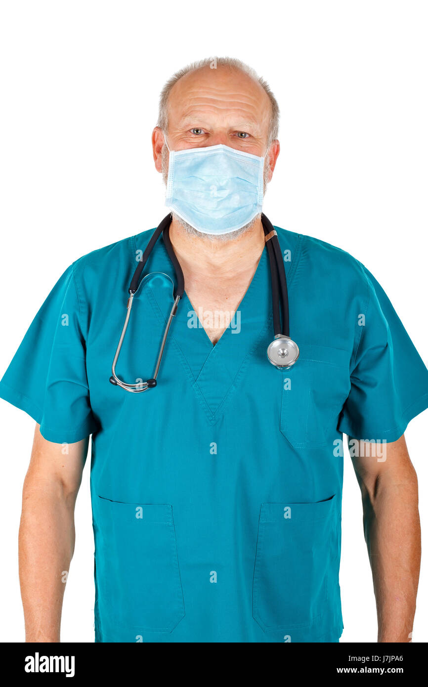Picture of a confident doctor standing on an isolated background Stock Photo