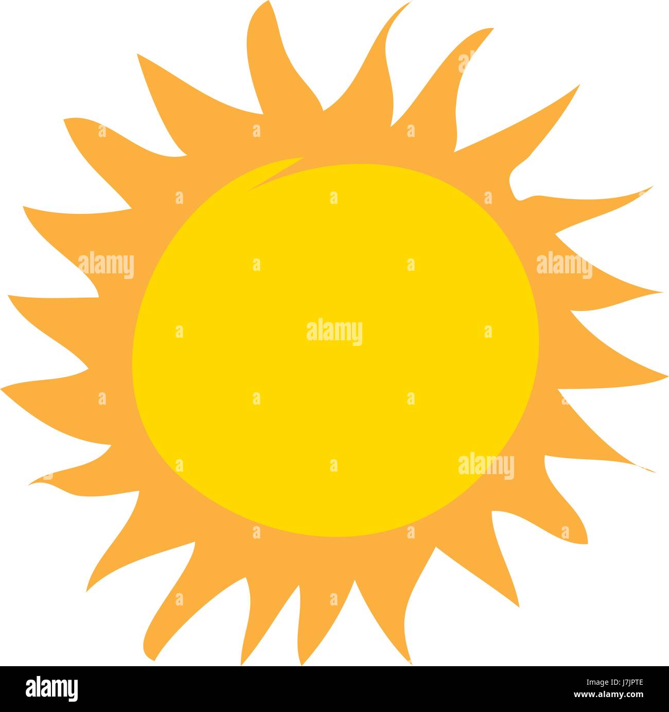 summer sun drawing icon Stock Vector