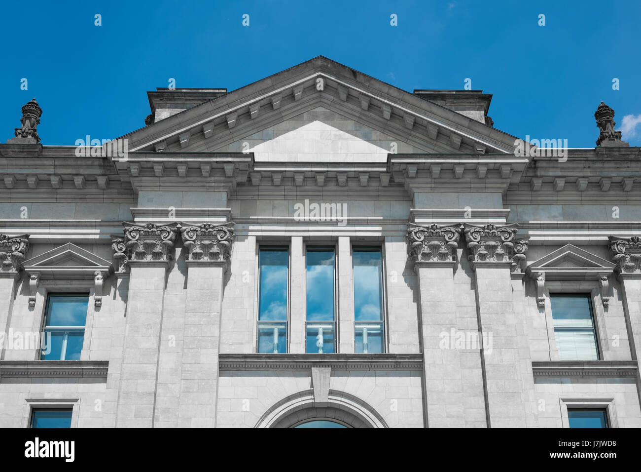 Museum or courtroom exterior - historic facade Stock Photo