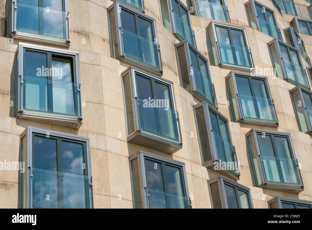 Berlin, Germany - may 23, 2017: The facade of the DZ Bank building located at Pariser Platz 3 in Berlin. It is an office, conference, and residential  Stock Photo