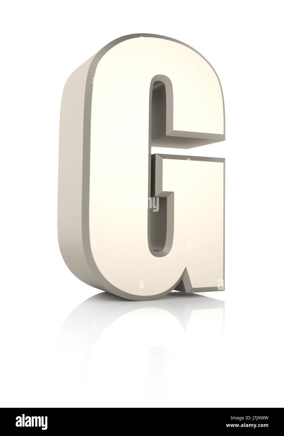 Letter G isolated on white background. 3d render Stock Photo - Alamy