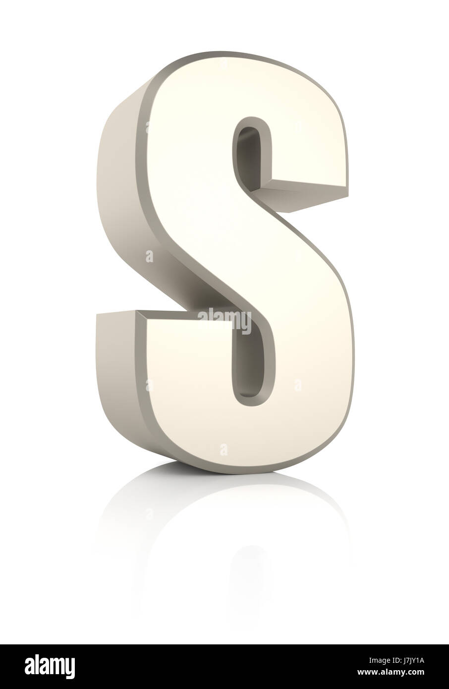 Letter S isolated on white background. 3d render Stock Photo - Alamy