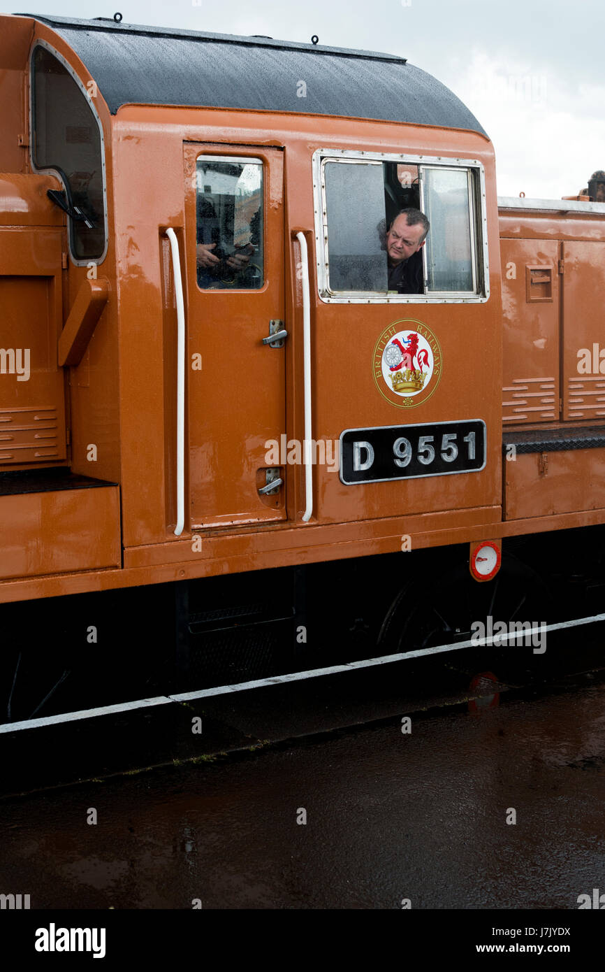 Class 14 diesel locomotive No D9551 at the Spring Diesel Festival, Severn Valley Railway, Kidderminster, UK Stock Photo
