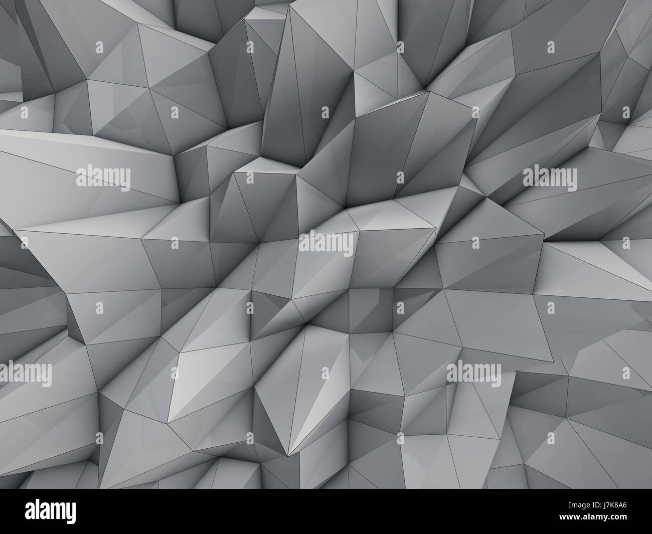 Abstract Polygonal Background in White, Top View Stock Photo