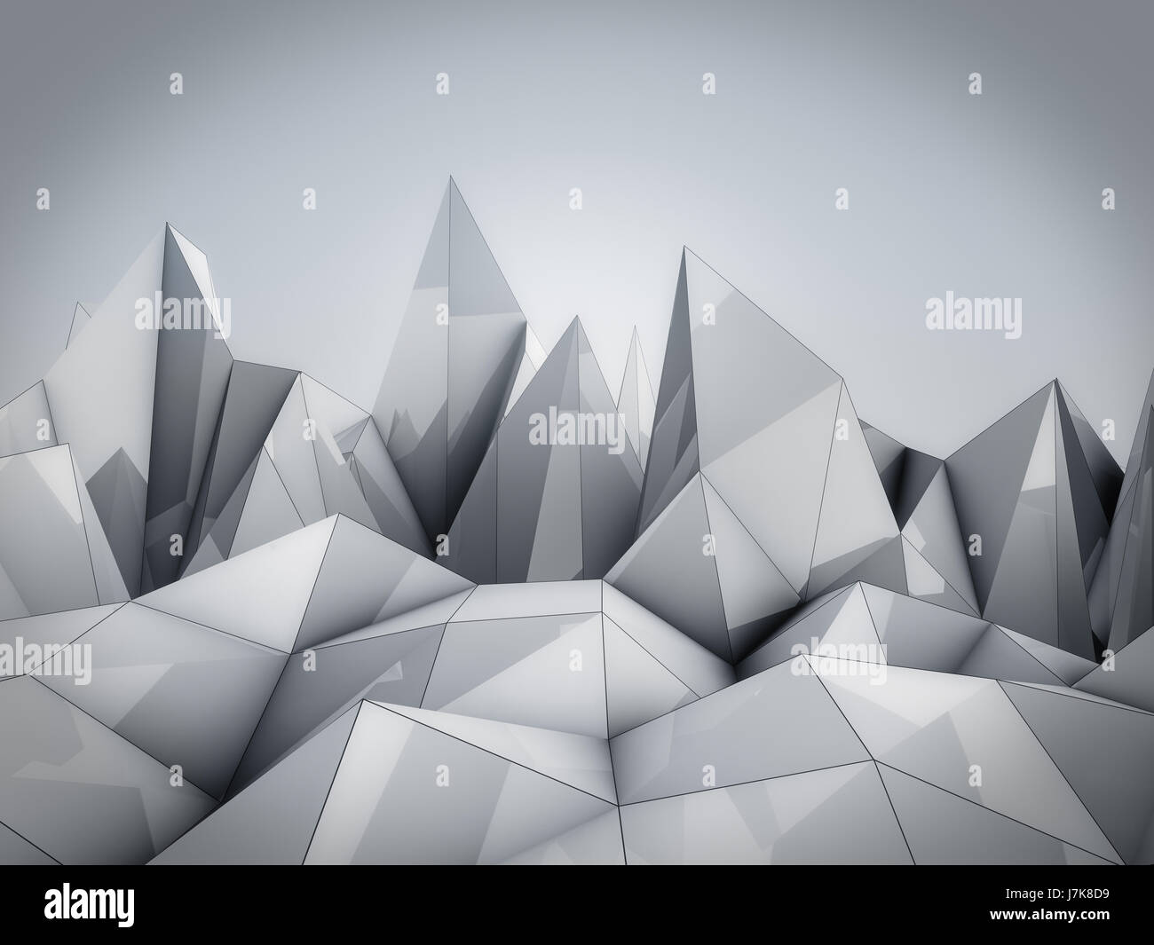 Abstract Polygonal Background in White Stock Photo