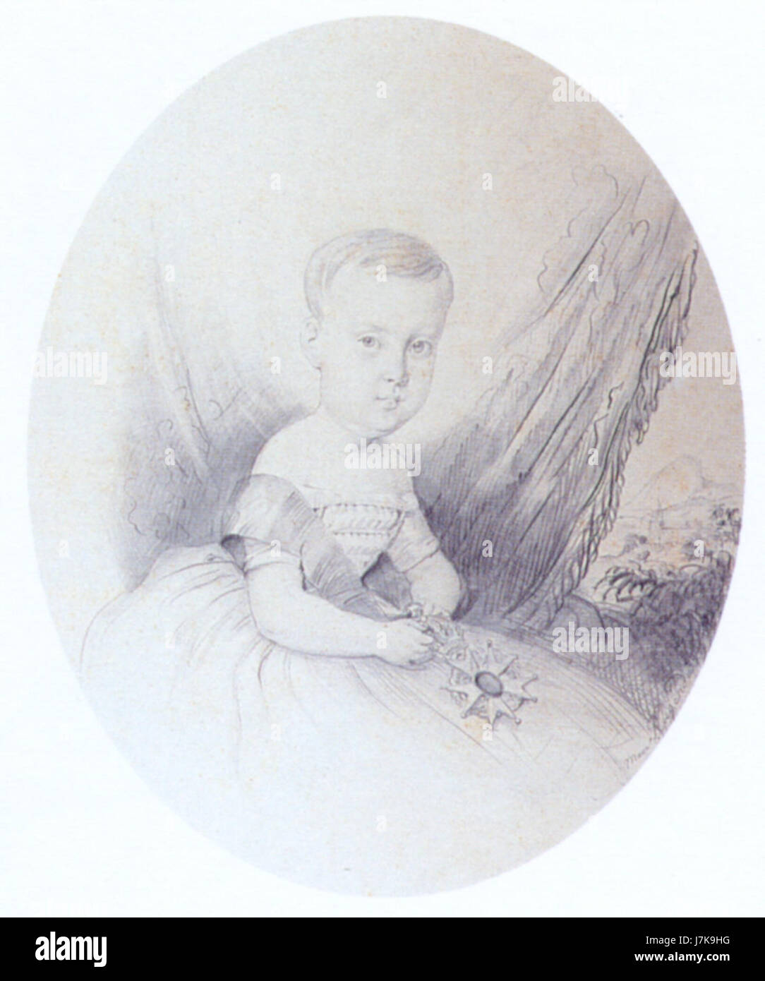 This is a portrait of Afonso, dated 1846, depicting a prominent figure ...