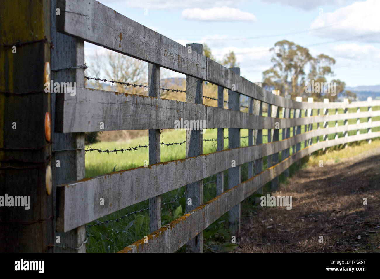 2011 365 57 Fence Line (5480751530) Stock Photo