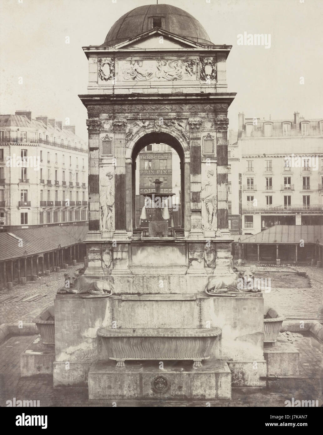 Charles Marville   Fountain of the Innocents, Paris, France Stock Photo