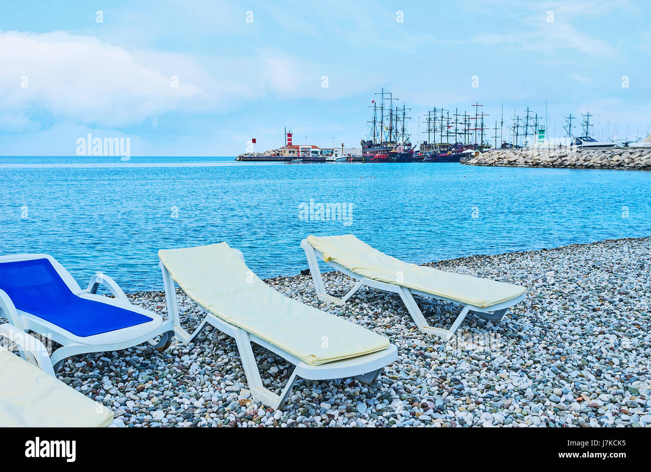 Beach moonlight park kemer mediterranean hi-res stock photography and ...