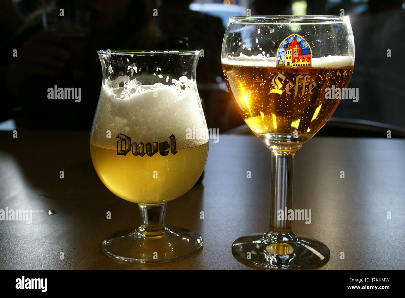 2011.07.09.202331 Duvel Leffe Bier Frituur Koksijde Belgien Stock Photo