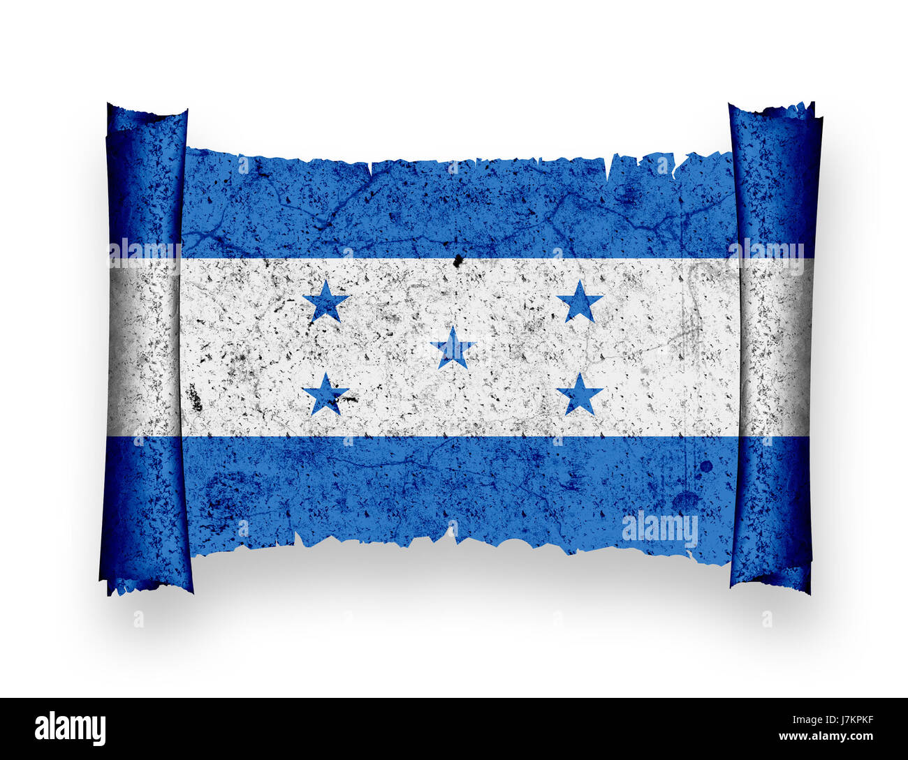 flag honduras national flag blow honduras national pictogram symbol pictograph Stock Photo