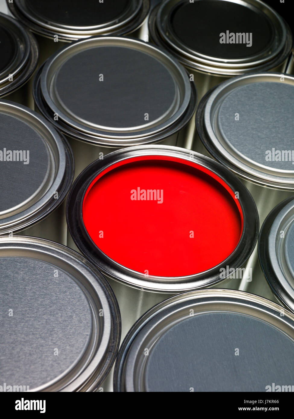 colour closed metal open paint container nobody uncap top seal can full