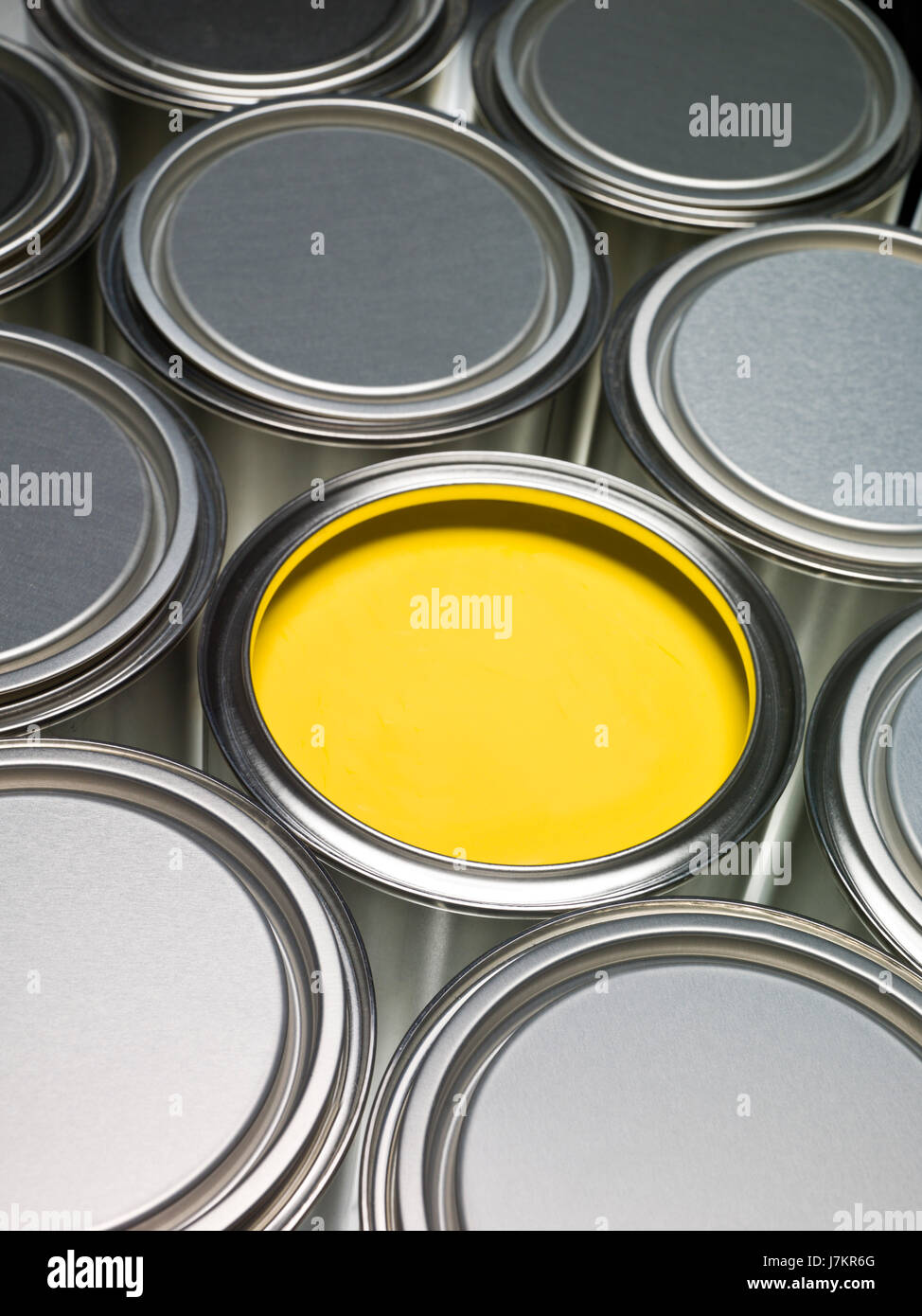 colour closed metal open paint container nobody uncap top seal can full