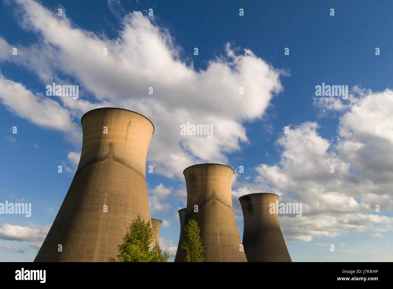 Willington Power Station Cooling Towers Stock Photo