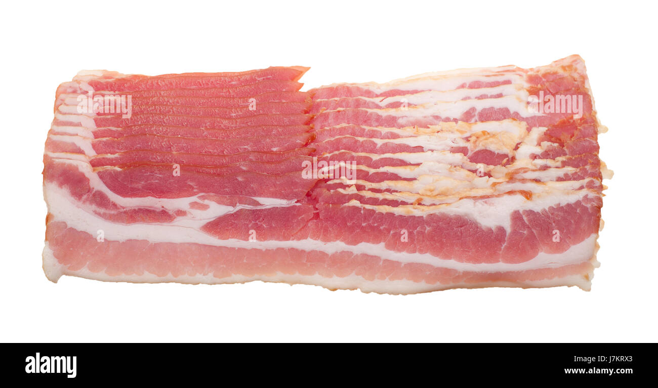food aliment isolated raw piece section segment part area bacon meat pieces Stock Photo