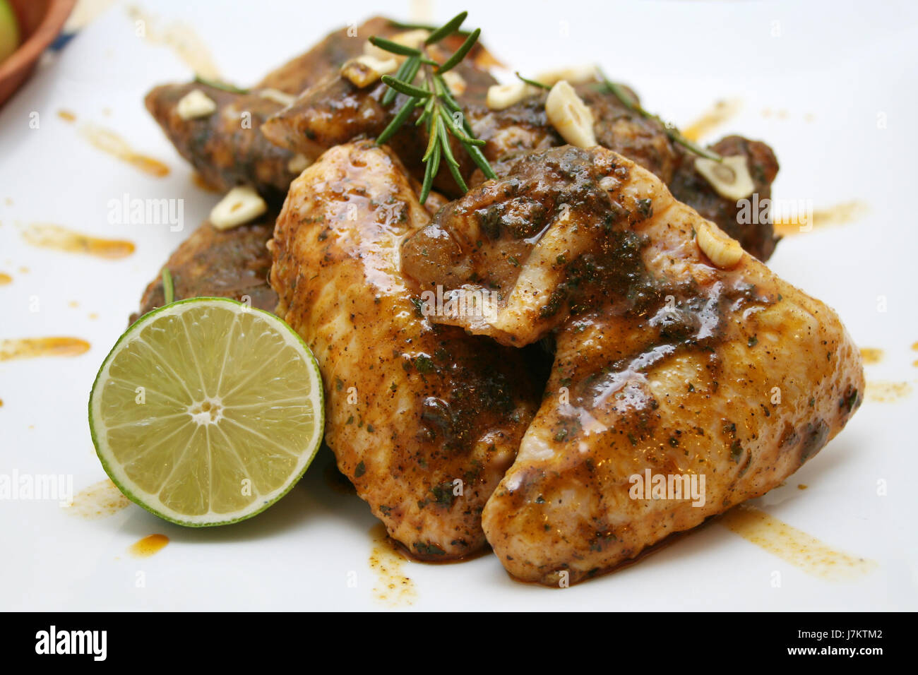 chicken pullet inlaid marinade marinated meat food aliment kitchen