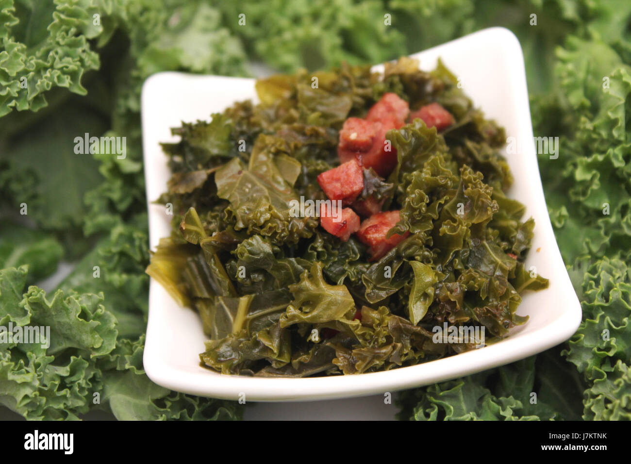 vegetable cabbage bacon kale food aliment dainty vegetable dish meal midday Stock Photo