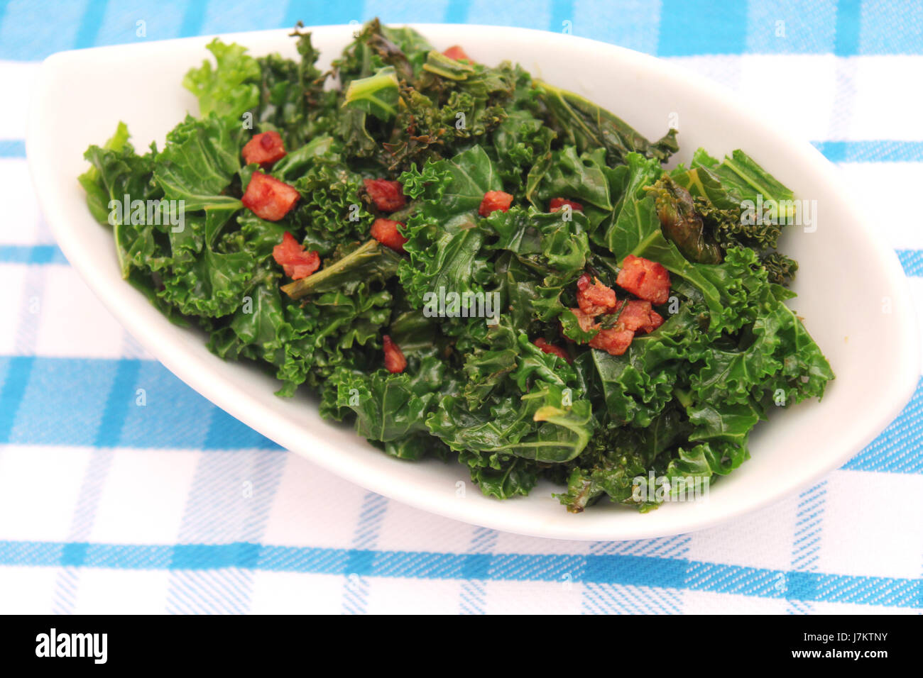 vegetable cabbage bacon kale food aliment dainty vegetable dish meal midday Stock Photo