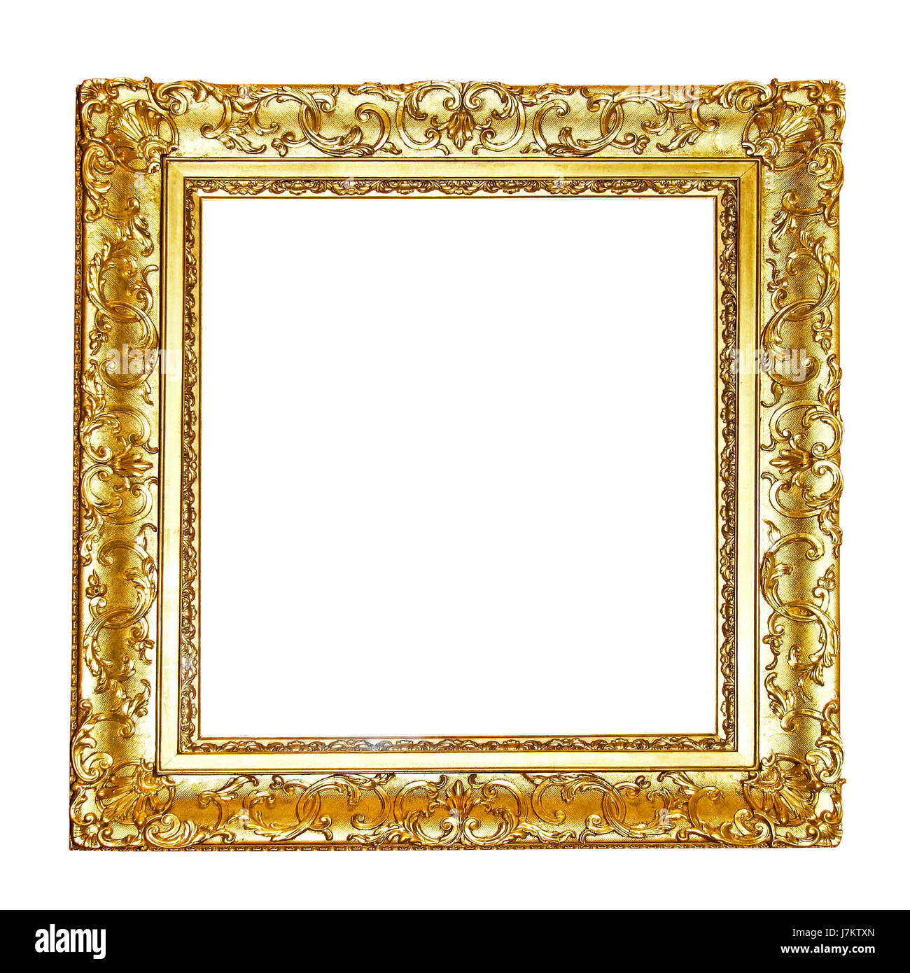 art isolated golden frame gold framework border art isolated antique  vintage Stock Photo - Alamy