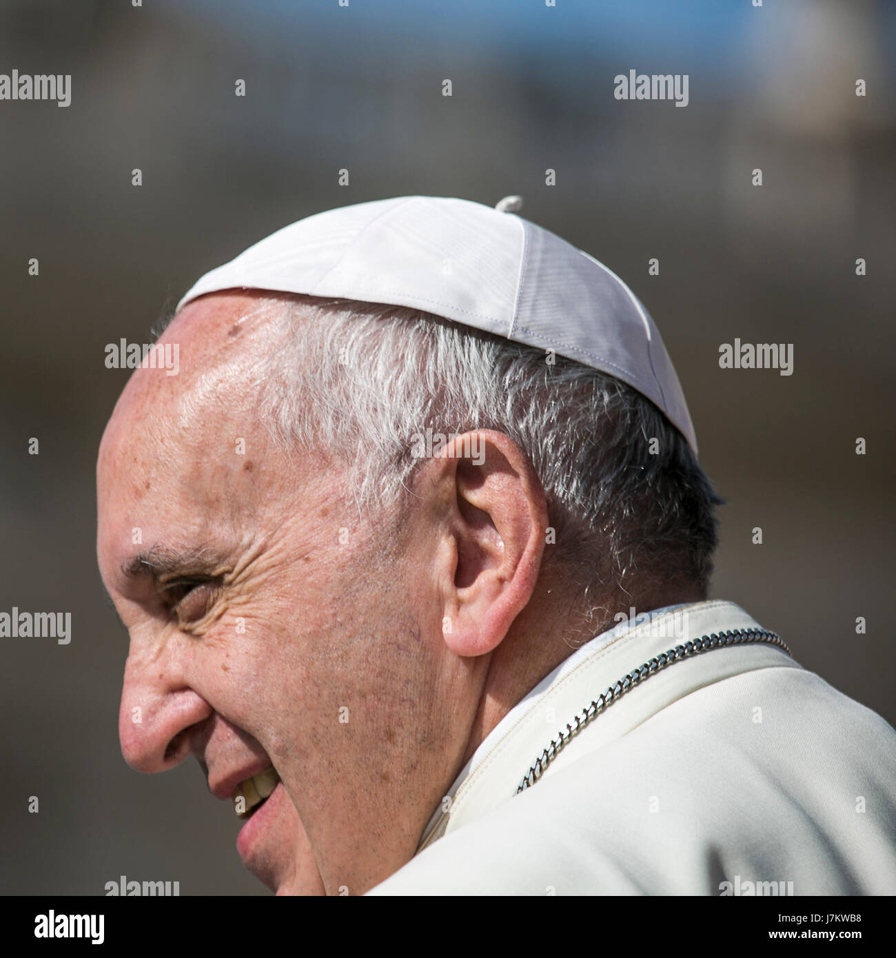 VATICAN CITY, VATICAN - June, 2016: Pope Francis during a weekly ceremony in the Vatican City. Stock Photo