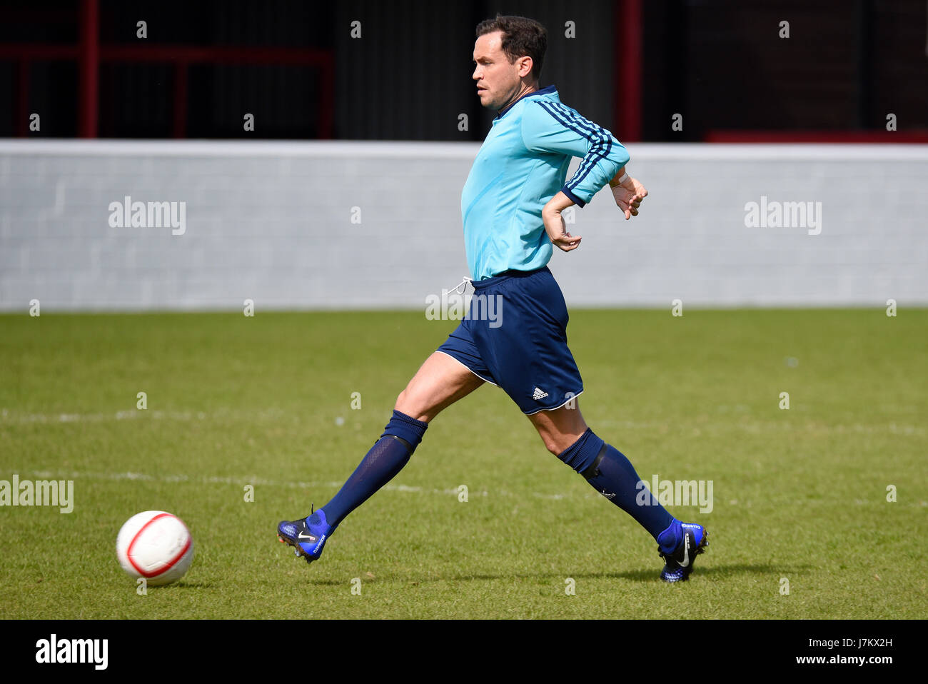 Jamie Reed (TOWIE) playing in a charity football match in Dagenham ...