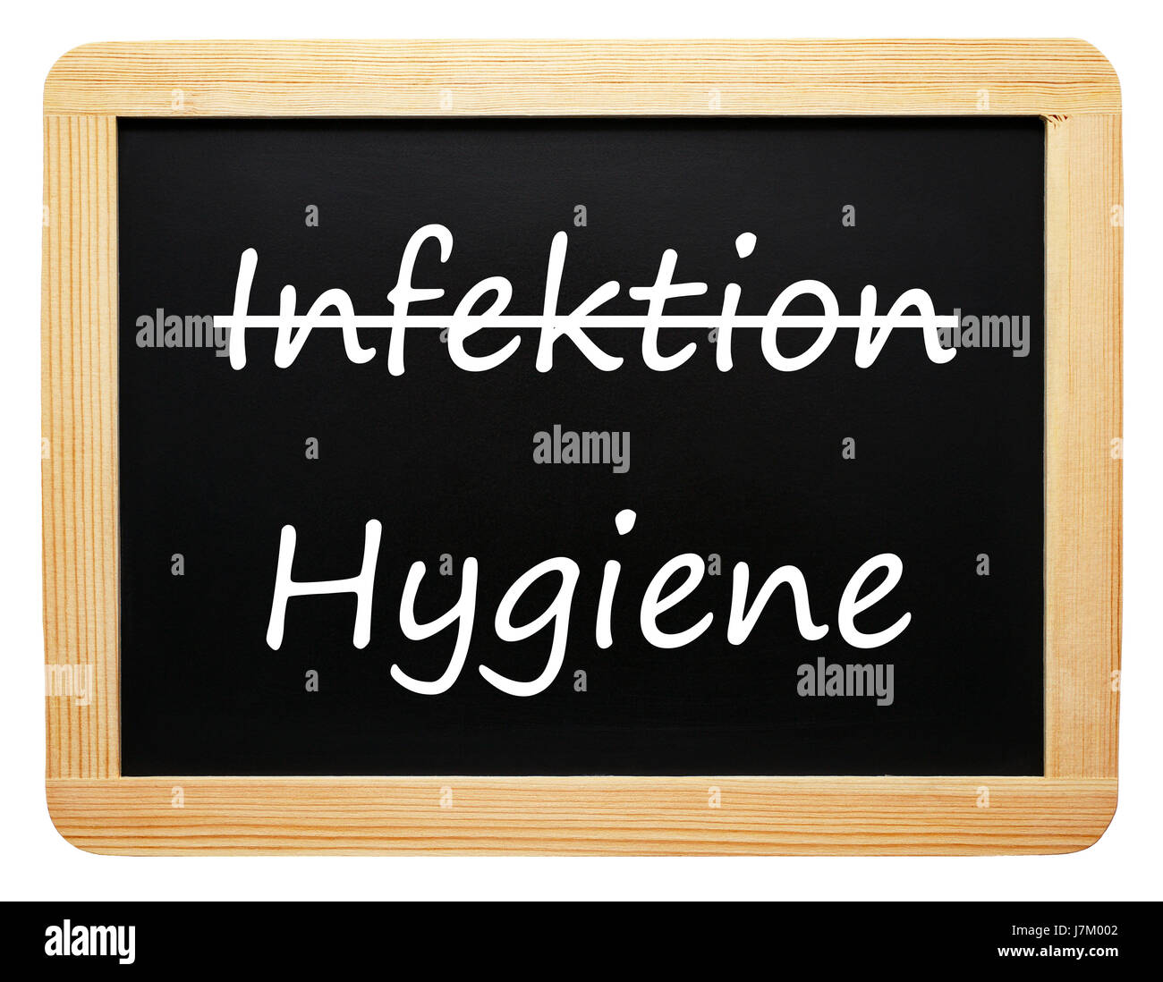 infection / hygiene - konzept tafel - freigestellt Stock Photo