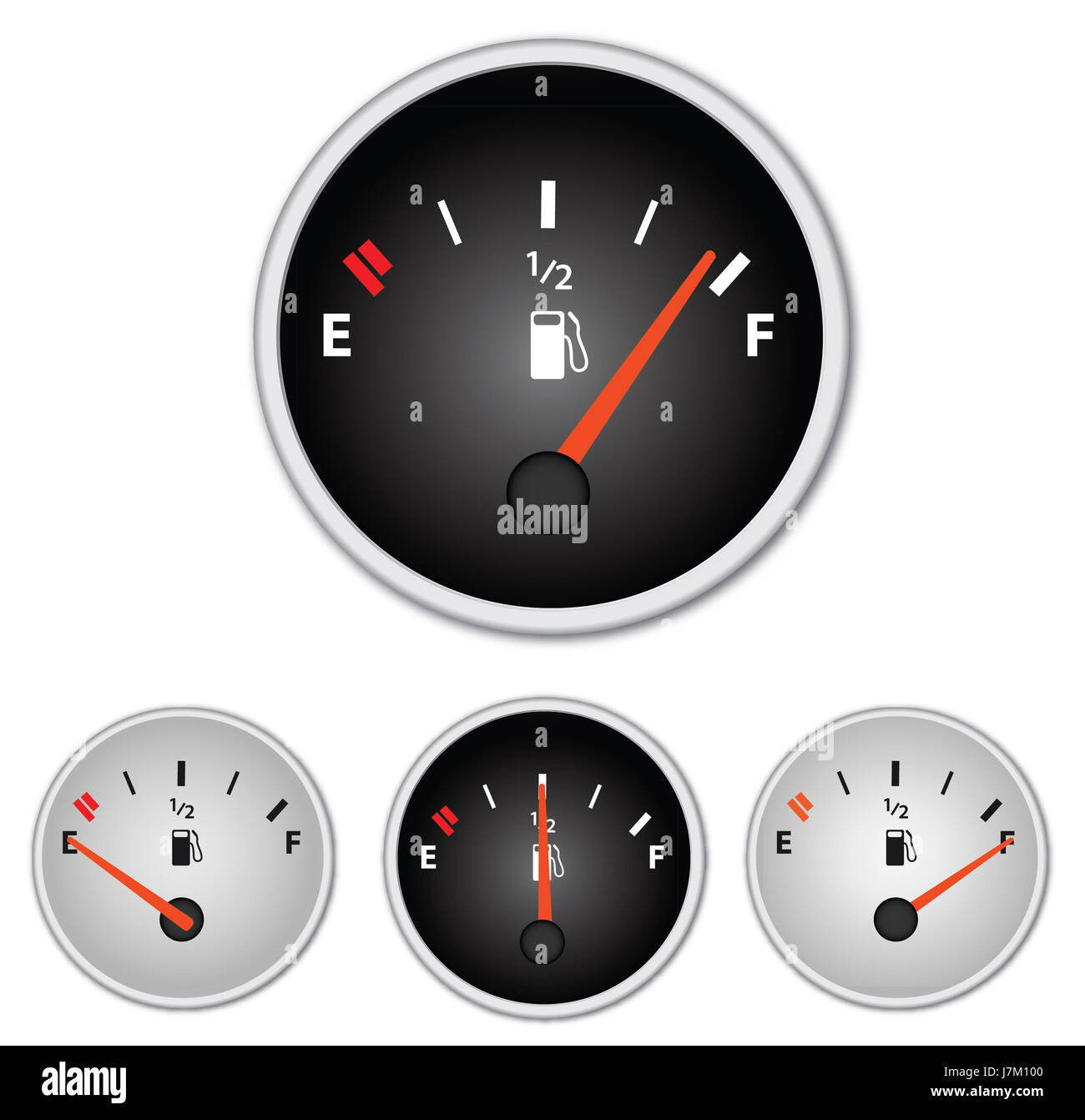 illustration gas meter measurement dial gauge panel gasoline miles
