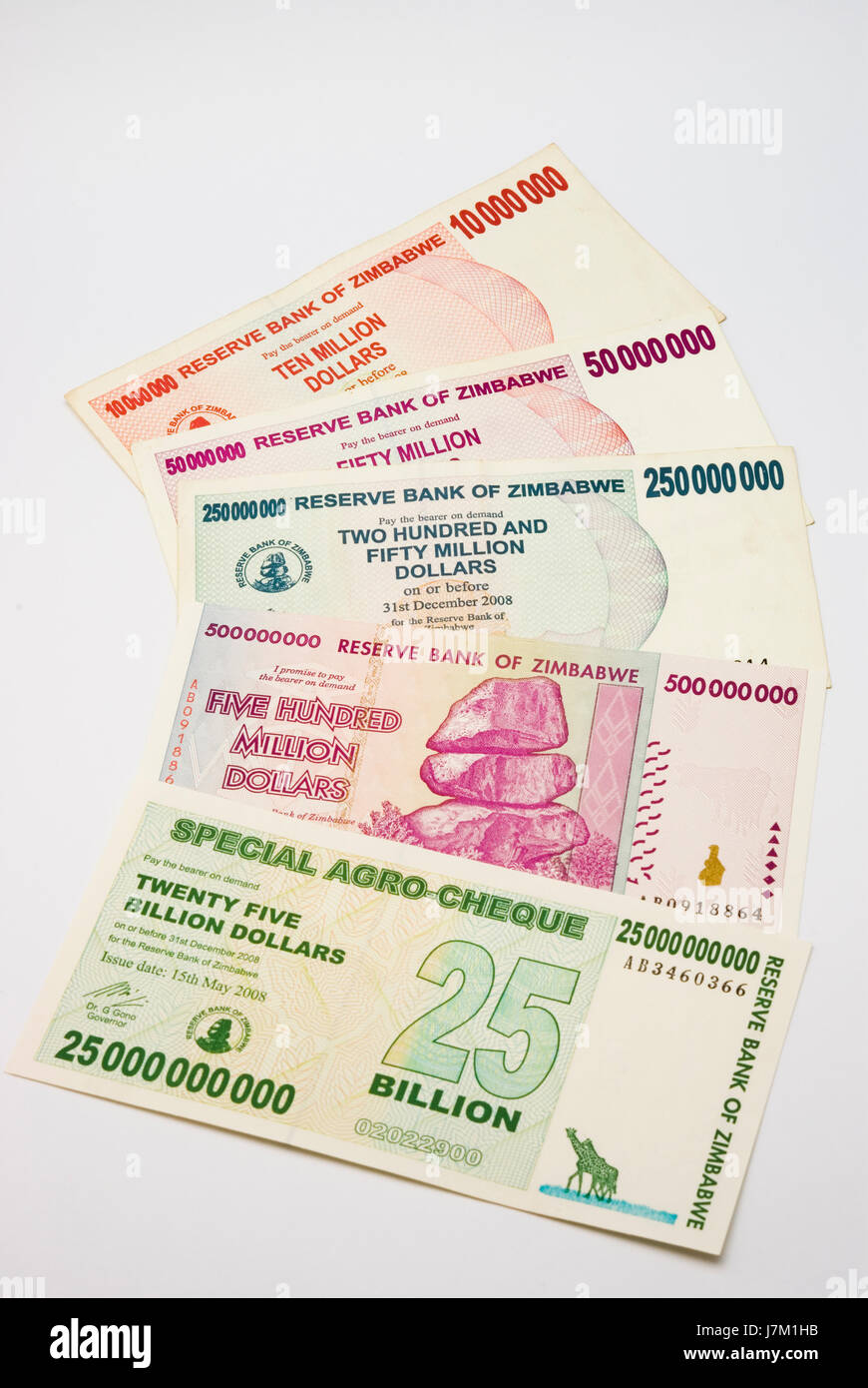 Zimbabwe Bank Notes Stock Photo