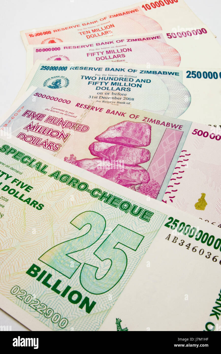 Zimbabwe Bank Notes Stock Photo
