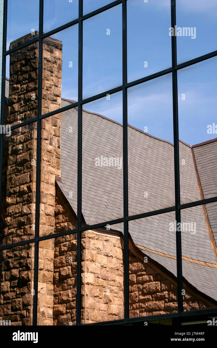 blue glass chalice tumbler church city town modern modernity window porthole Stock Photo Alamy