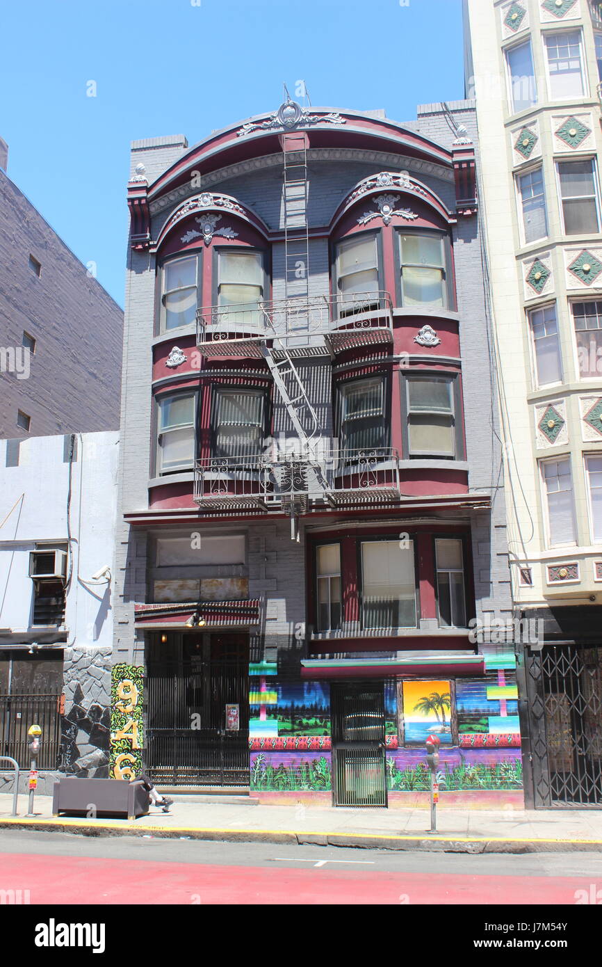 Edwardian Apartments, 1916, Tenderloin, San Francisco, California Stock