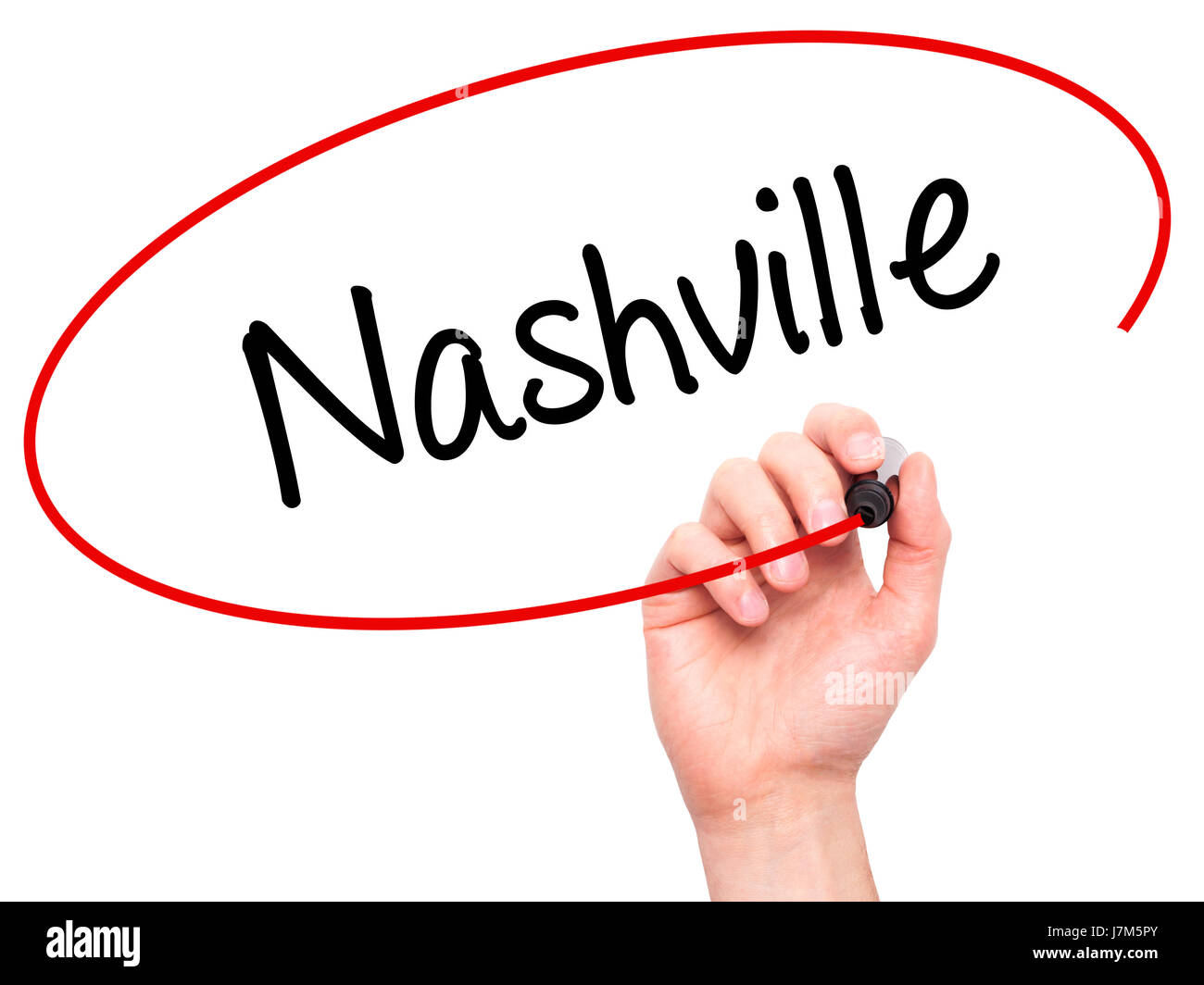 man-hand-writing-nashville-with-black-ma