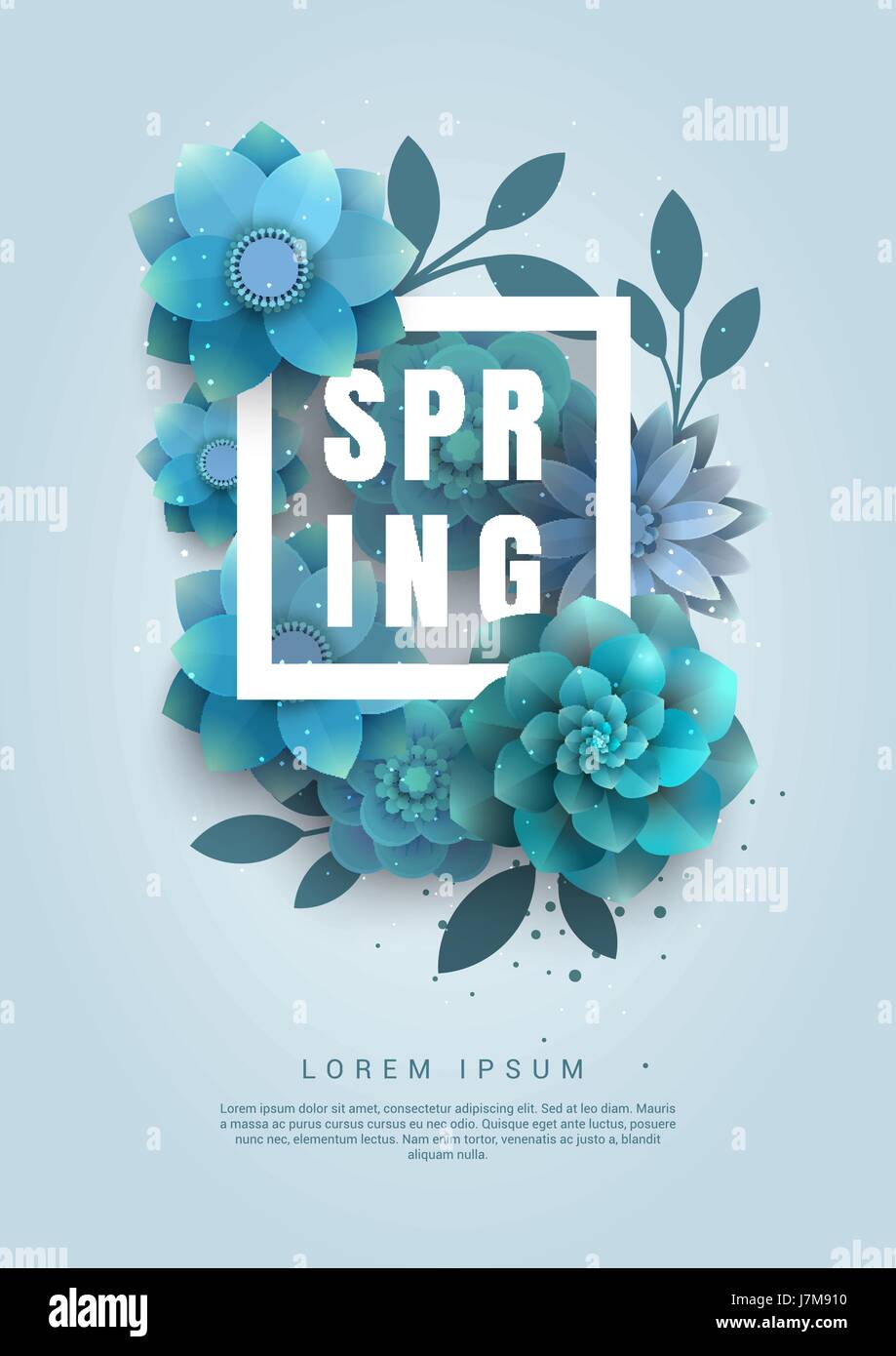 Flower composition with the text of the spring Stock Vector Image & Art ...