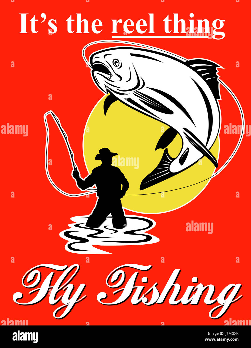 fish illustration fishing fisherman rod fly fishing reel thing