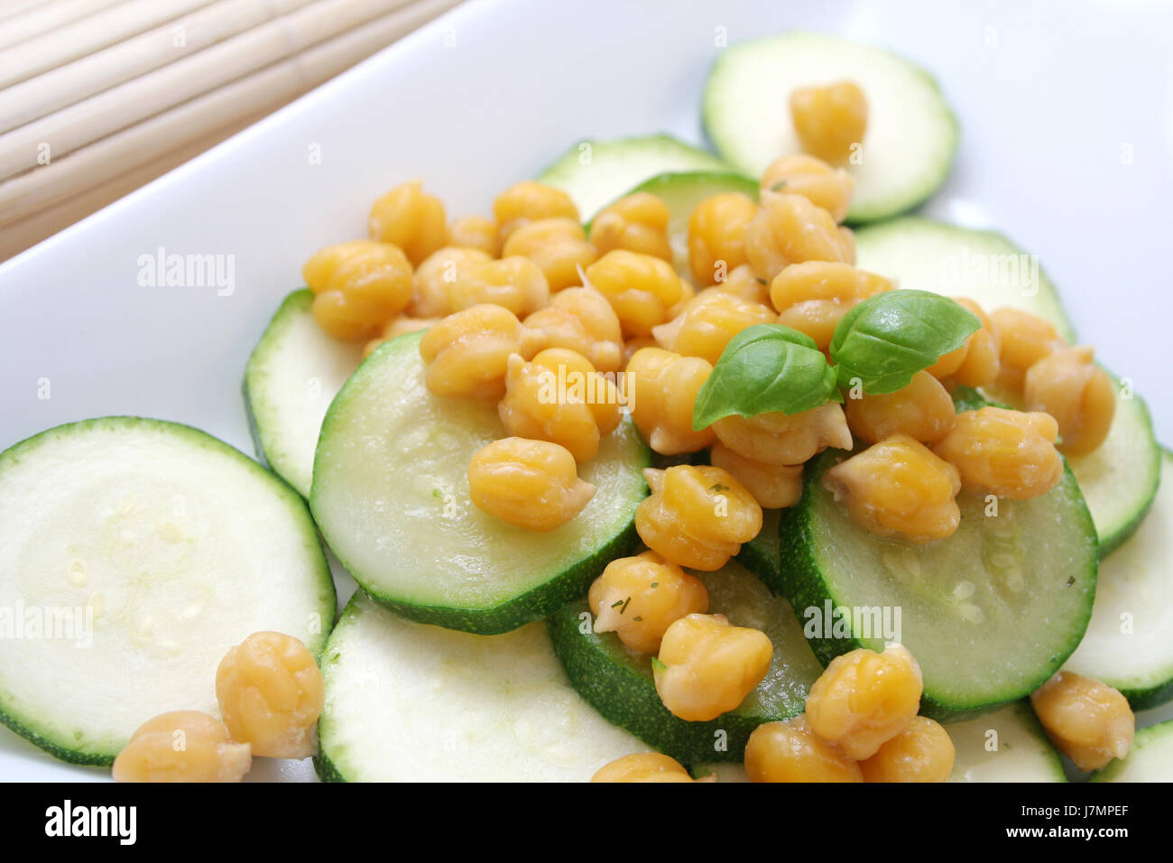 peas chicory pea chickpeas channa dhal salad food aliment dainty vegetable diet Stock Photo